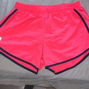 Pink under armor shorts